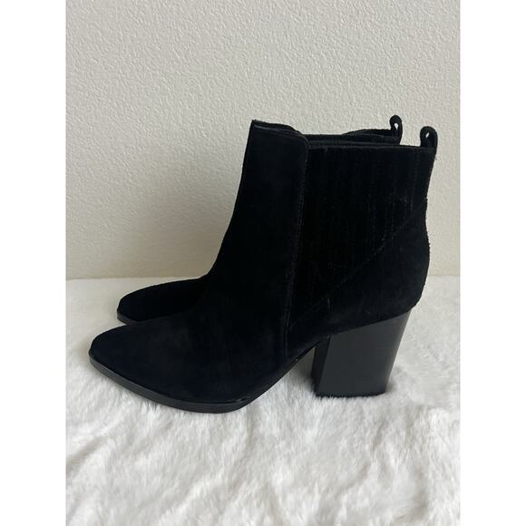 Marc Fisher Mlalva bootie suede black 8.5 - Picture 2 of 12